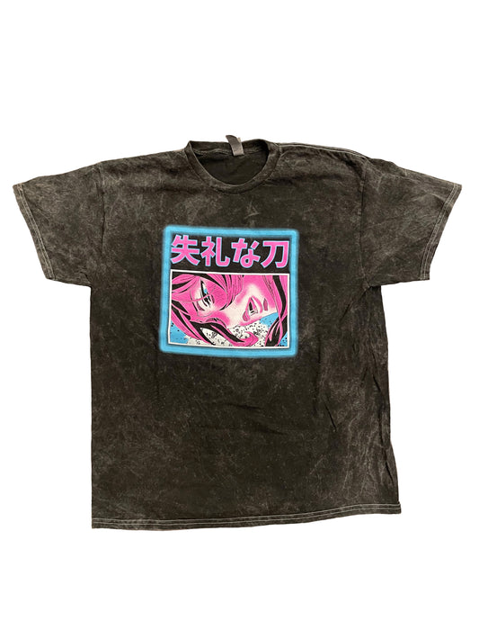 Rude Katana Neon Girl Vintage Wash T-Shirt
