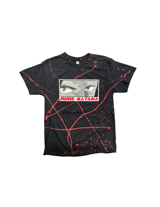 Rude Katana Splatter Short Sleeve T-Shirt