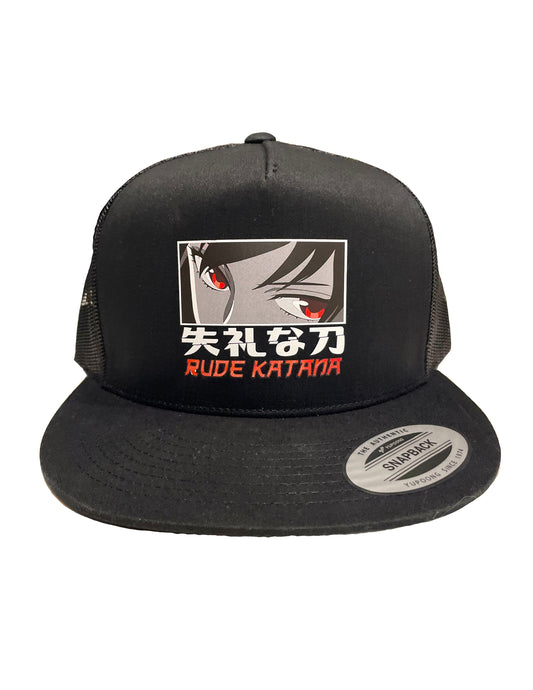 Black Rude Katana SnapBack Hat