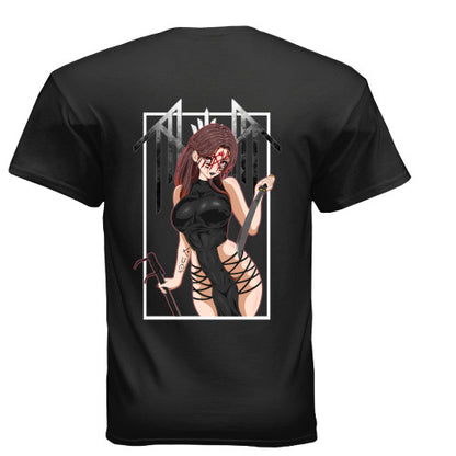 Pentagrams In The Night Sky Black Tee