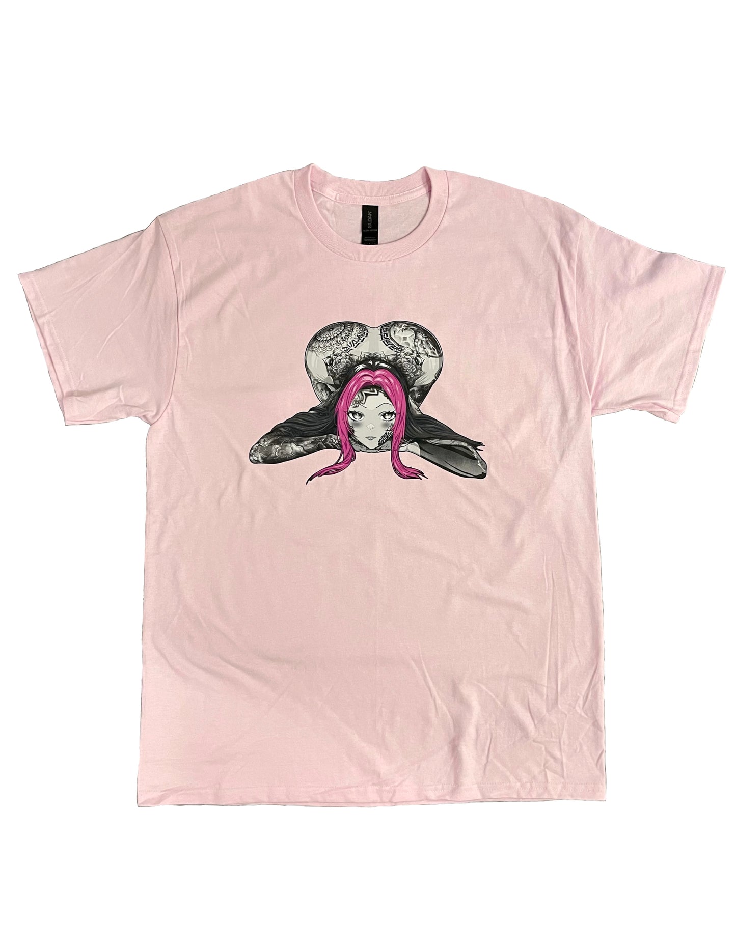 Rude Katana Tattooed Booty Waifu Short Sleeve T-Shirt
