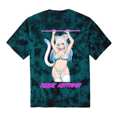 Hang In There Kitty Tie-dye Tee