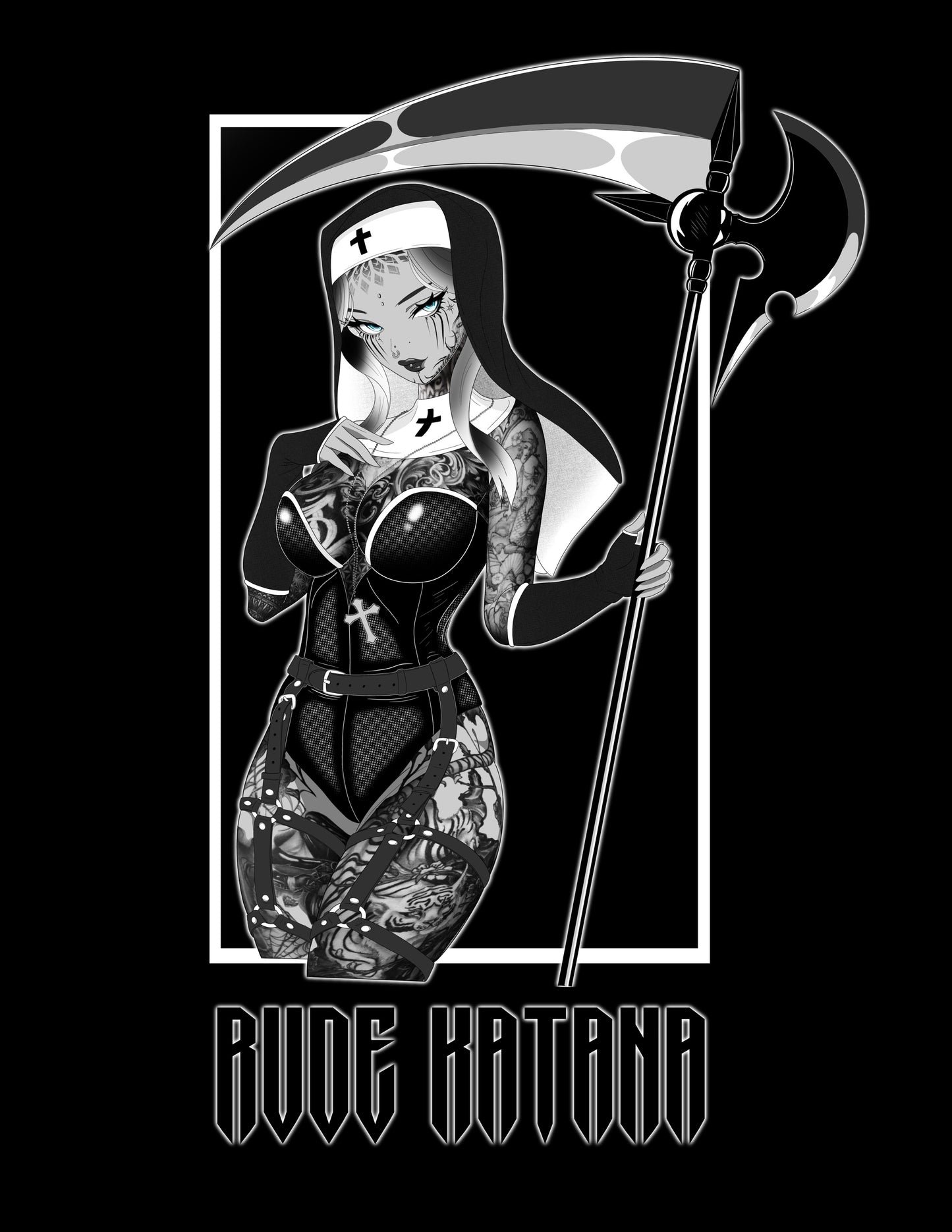 Naughty Nun Black Tee