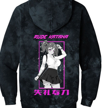 Katana Girl Tie-Dye Hoodie